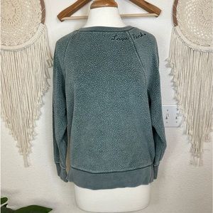 Victoria’s Secret pink dusty green textured pullover sweatshirt jumper XS